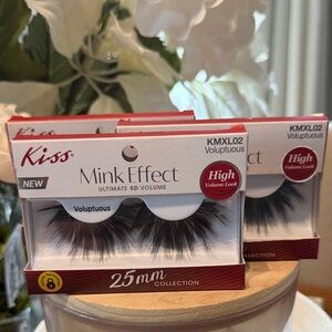 Kiss Mink Effect Lashes (3 Pairs) 25mm Voluptuous Full Volume